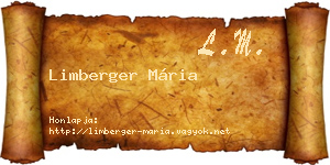 Limberger Mária névjegykártya