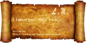 Limberger Mária névjegykártya