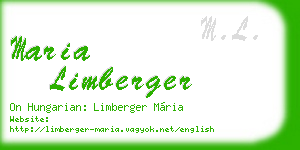 maria limberger business card